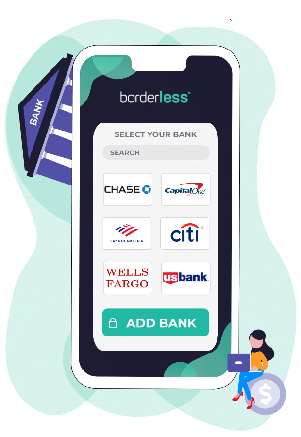 Add your bank account once on borderless