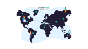 global map showing how borderless connects bank networks around the world