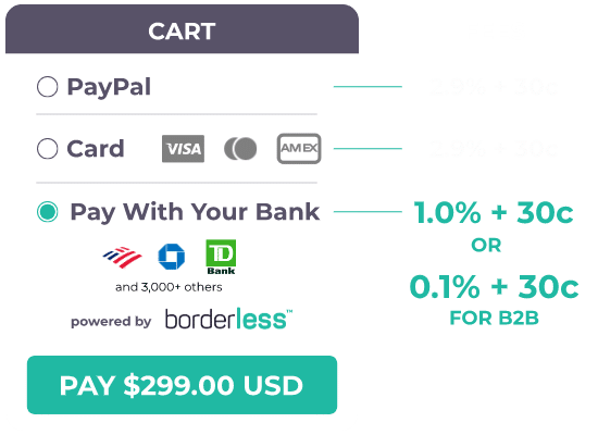 E-commerce borderless - pay with your bank